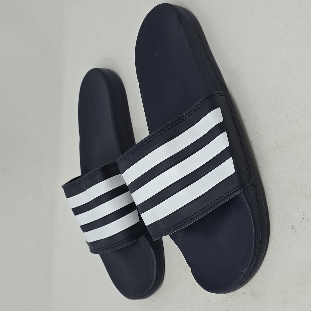adidas Black and White Slide Sandals Mens Size 7